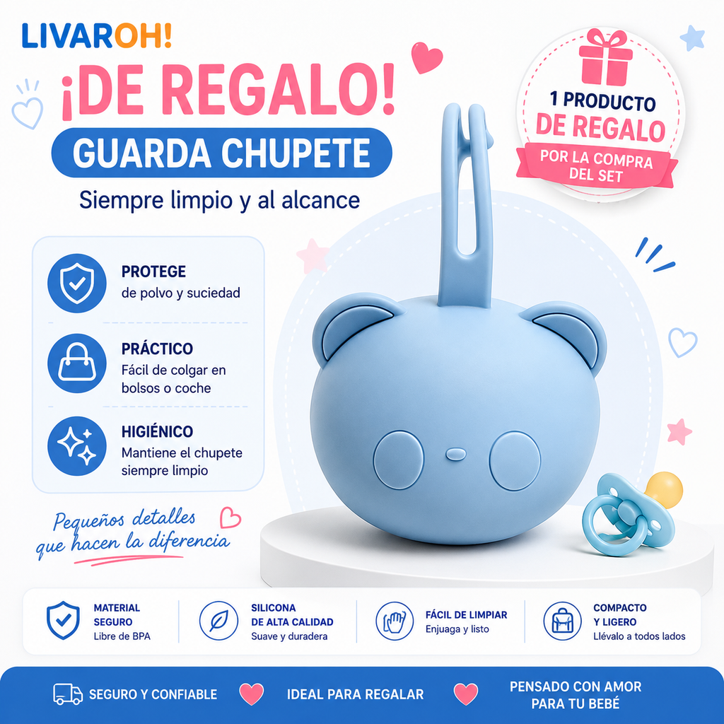 Set de Cuidado para Bebé 2 en 1 + Guarda Chupete de REGALO 🎁