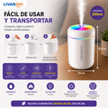 Difusor Aromático Humidificador USB Portátil Auto Luz LED Blanco